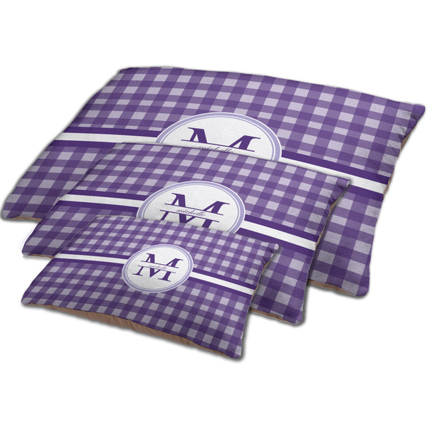 Gingham Print Dog Beds - MAIN (sm, med, lrg)