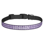 Gingham Print Dog Collar (Personalized)