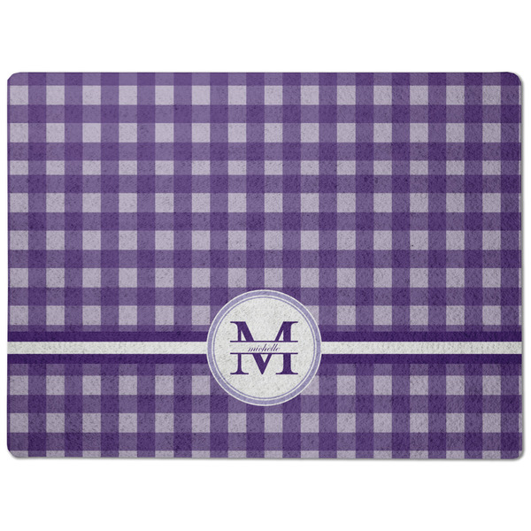 Gingham Print Dog Food Mat - Medium without bowls