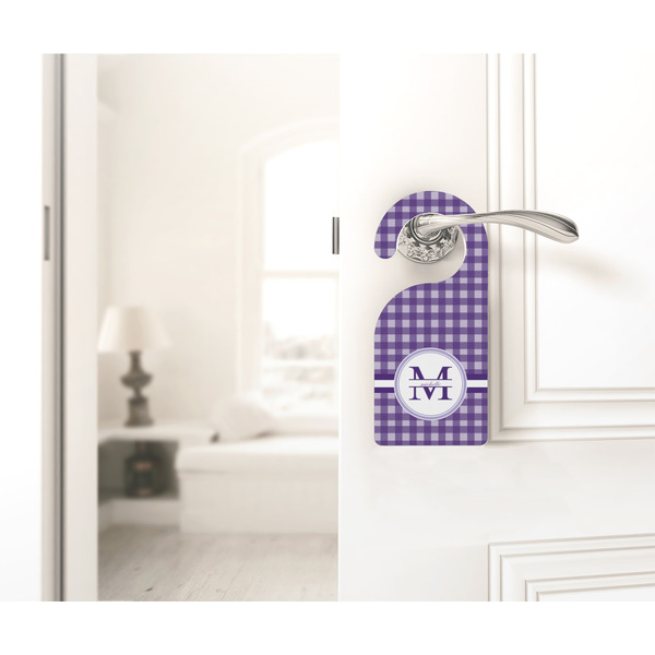 Gingham Print Door Hanger - LIFESTYLE