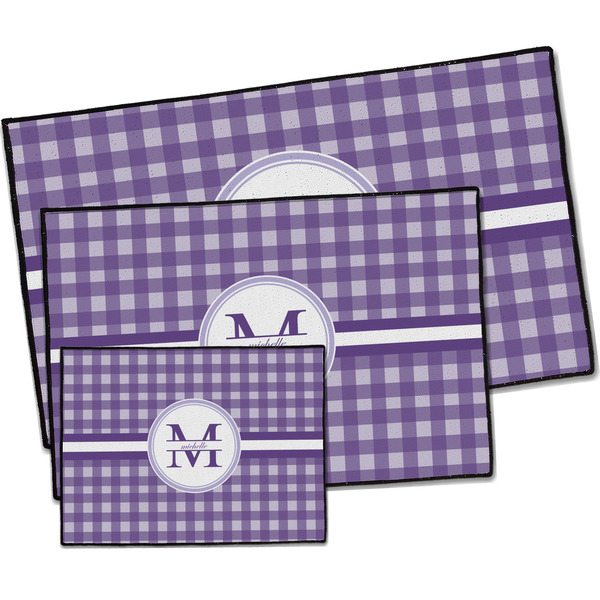 Gingham Print Door Mats - PARENT MAIN
