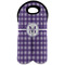 Gingham Print Double Wine Tote - Front (new)