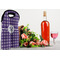 Gingham Print Double Wine Tote - LIFESTYLE (new)