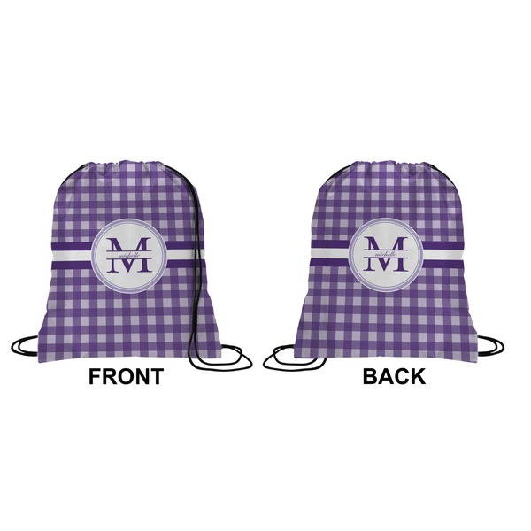 Gingham Print Drawstring Backpack