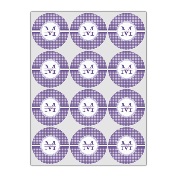 Gingham Print Drink Topper - Small - Set of 12