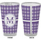 Gingham Print Pint Glass - Full Color - Front & Back Views