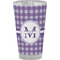 Gingham Print Pint Glass - Full Color - Front View