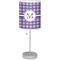 Gingham Print Drum Lampshade with base included