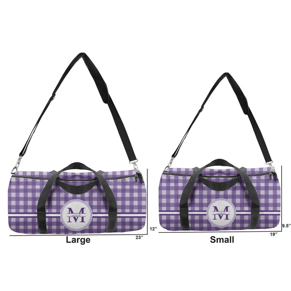 Gingham Print Duffle Bag Small and Large