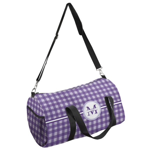 Custom Gingham Print Duffel Bag - Small (Personalized)
