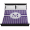 Gingham Print Duvet Cover - King - On Bed - No Prop