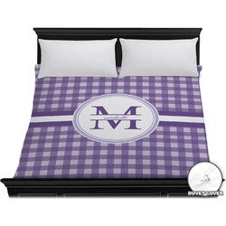 Gingham Print Duvet Cover - King (Personalized)
