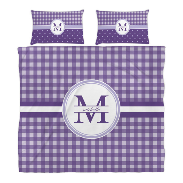 Gingham Print Duvet Cover Set - King - Alt Approval