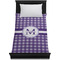 Gingham Print Duvet Cover - Twin - On Bed - No Prop