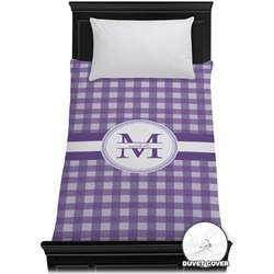 Gingham Print Duvet Cover - Twin (Personalized)