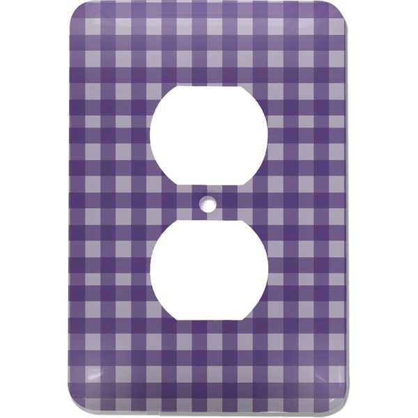Custom Gingham Print Electric Outlet Plate