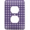 Purple Gingham Electric Outlet Plate