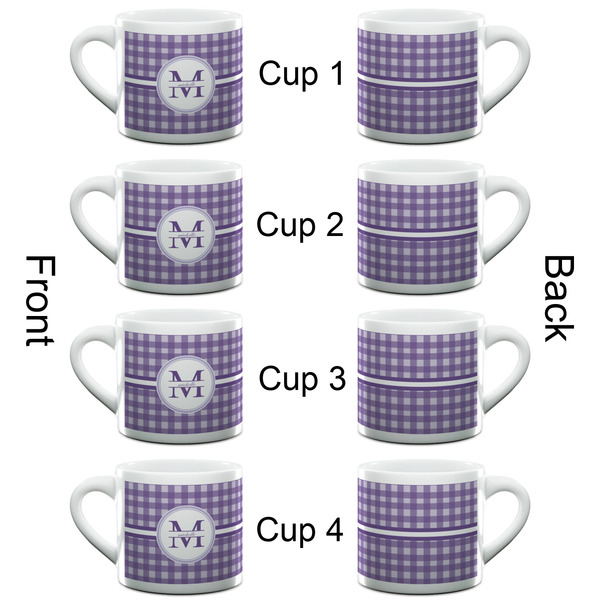 Gingham Print Espresso Cup - 6oz (Double Shot Set of 4) APPROVAL