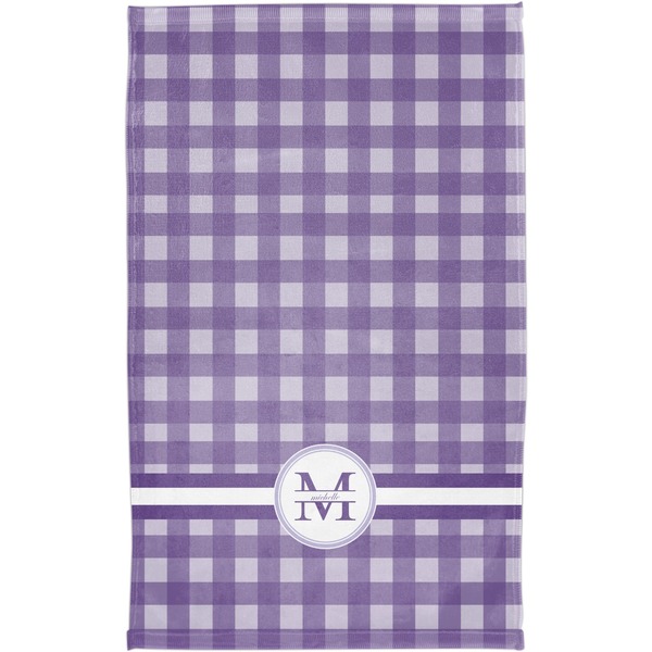 Gingham Print Finger Tip Towel - Full View