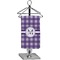Purple Gingham Finger Tip Towel (Personalized)