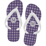 Gingham Print Flip Flops (Personalized)