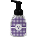Gingham Print Foam Soap Bottle - Black (Personalized)