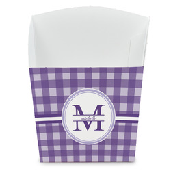 Gingham Print French Fry Favor Boxes (Personalized)