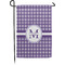 Gingham Print Small Garden Flag - Single Sided w/ Name and Initial