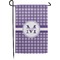 Gingham Print Small Garden Flag - Double Sided w/ Name and Initial