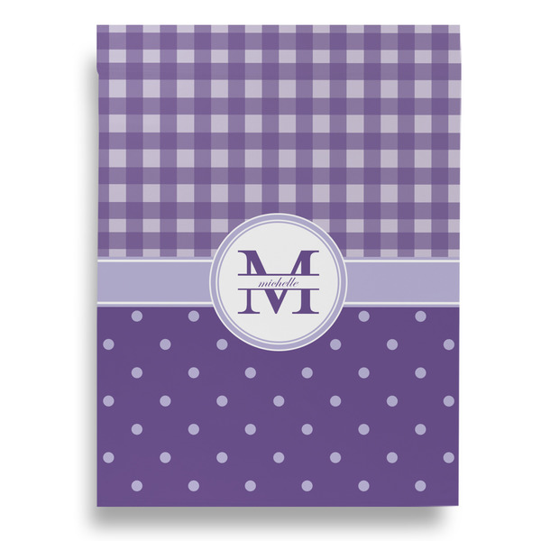 Gingham Print Garden Flags - Large - Double Sided - BACK