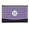 Gingham Print Genuine Leather Womens Wallet - Front/Main