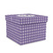 Gingham Print Gift Boxes with Lid - Canvas Wrapped - Medium - Front/Main