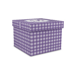 Gingham Print Gift Box with Lid - Canvas Wrapped - Small (Personalized)