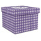 Gingham Print Gift Boxes with Lid - Canvas Wrapped - XX-Large - Front/Main
