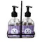 Gingham Print Glass Soap & Lotion Bottle Set (Personalized)