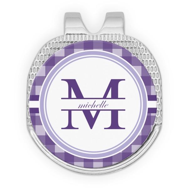 Gingham Print Golf Ball Hat Marker Hat Clip