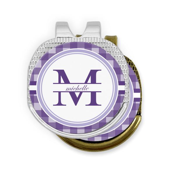 Gingham Print Golf Ball Marker Hat Clip - PARENT/MAIN