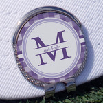 Gingham Print Golf Ball Marker - Hat Clip