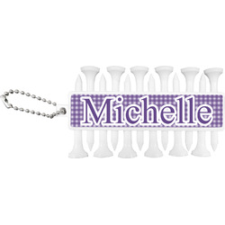 Gingham Print Golf Tees & Ball Markers Set (Personalized)
