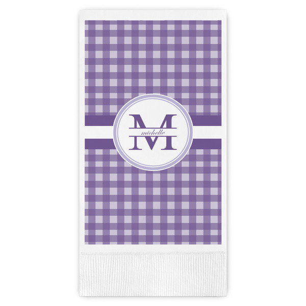 Custom Gingham Print Guest Towels - Full Color (Personalized)