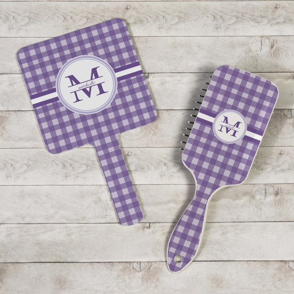 Gingham Print Hand Mirrors - In Context