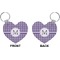 Gingham Print Heart Keychain (Front + Back)