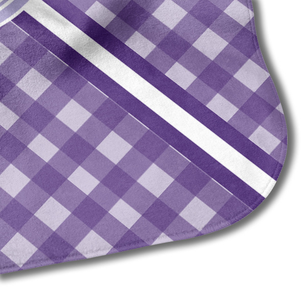 Gingham Print Hooded Baby Towel- Detail Corner