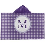 Gingham Print Kids Hooded Towel (Personalized)