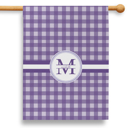 Gingham Print 28" House Flag - Double Sided (Personalized)