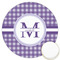 Gingham Print Printed Cookie Topper - 3.25" (Personalized)