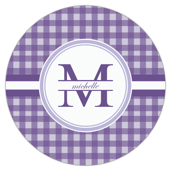 Gingham Print Icing Circle - Large - Single