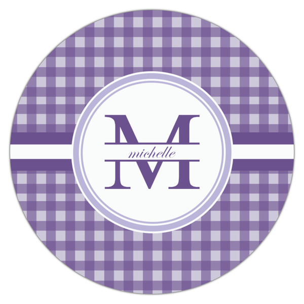 Gingham Print Icing Circle - Medium - Single