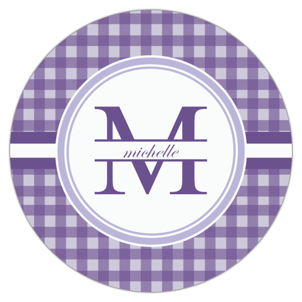 Gingham Print Icing Circle - Small - Single