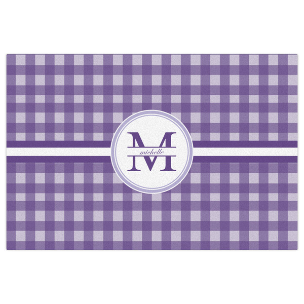 Gingham Print Indoor / Outdoor Rug - 2'x3' - Front Flat